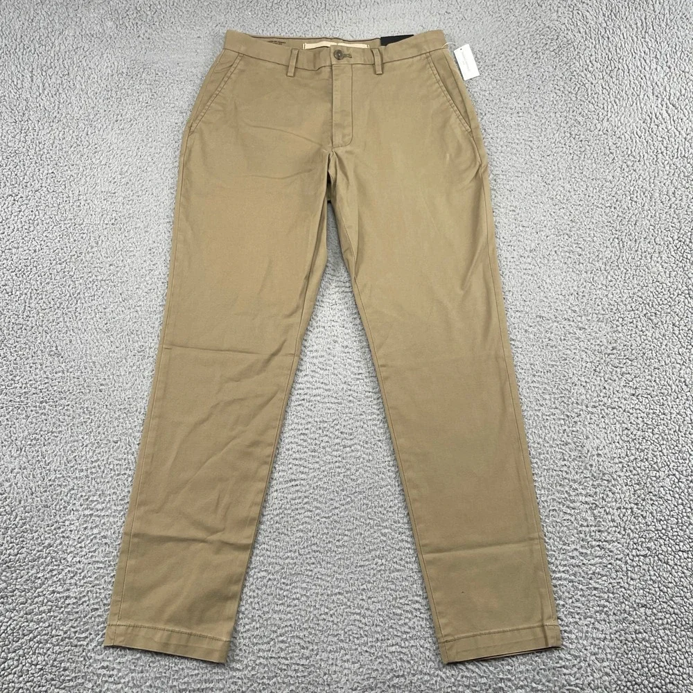 Banana Republic Chino Mens 31x32 Tan Lived-In Chino Athletic Fit Tapered Stretch